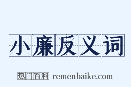 小廉反义词是什么意思的图片